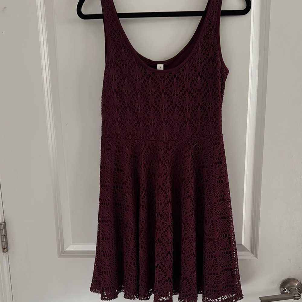 Burgundy Lace Dress